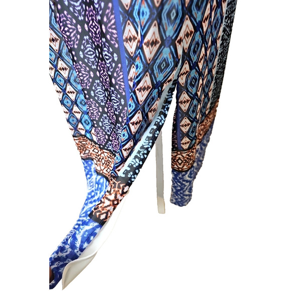 Chico's ~Size 0 (S)~ Blue Multi Maxi Pleasant Dress Off-shoulders NWT $139.00 - Picture 4 of 12